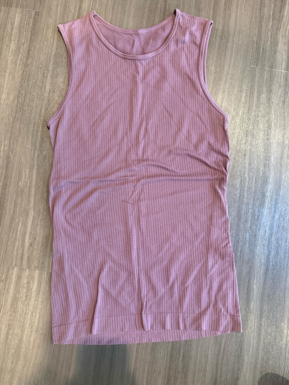 ZYIA ACTIVE Ribbed Sleeveless Tank Top in Mauve Pink